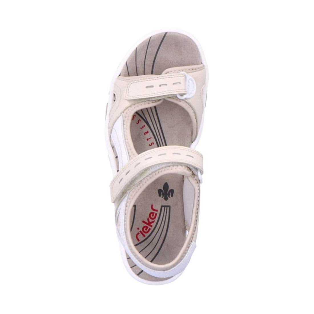 Rieker womens beige casual open sandals | Vilbury London