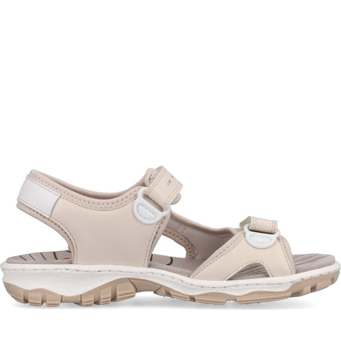 Rieker womens beige casual open sandals | Vilbury London