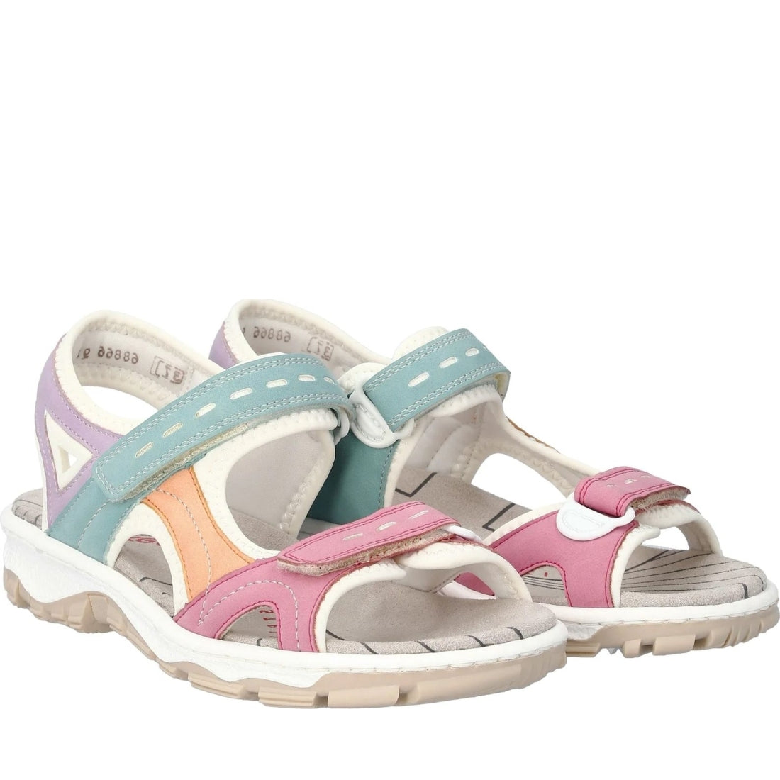 Rieker womens multi casual open sandals | Vilbury London