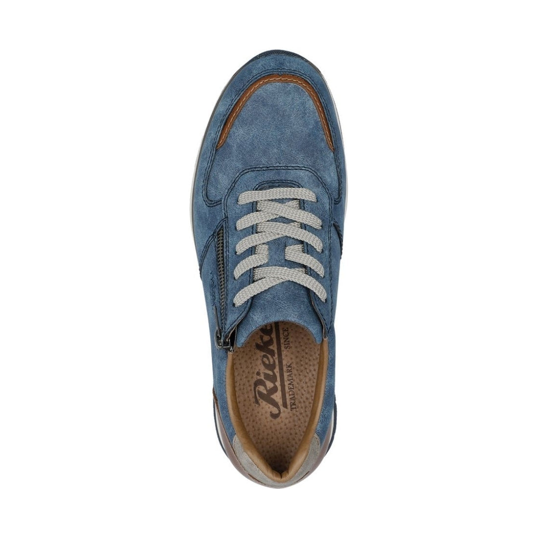 Rieker mens blue leisure trainers | Vilbury London