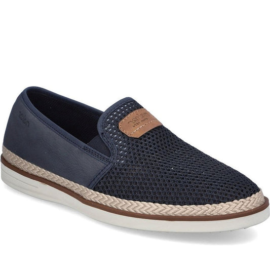 Rieker mens blue leisure trainers | Vilbury London