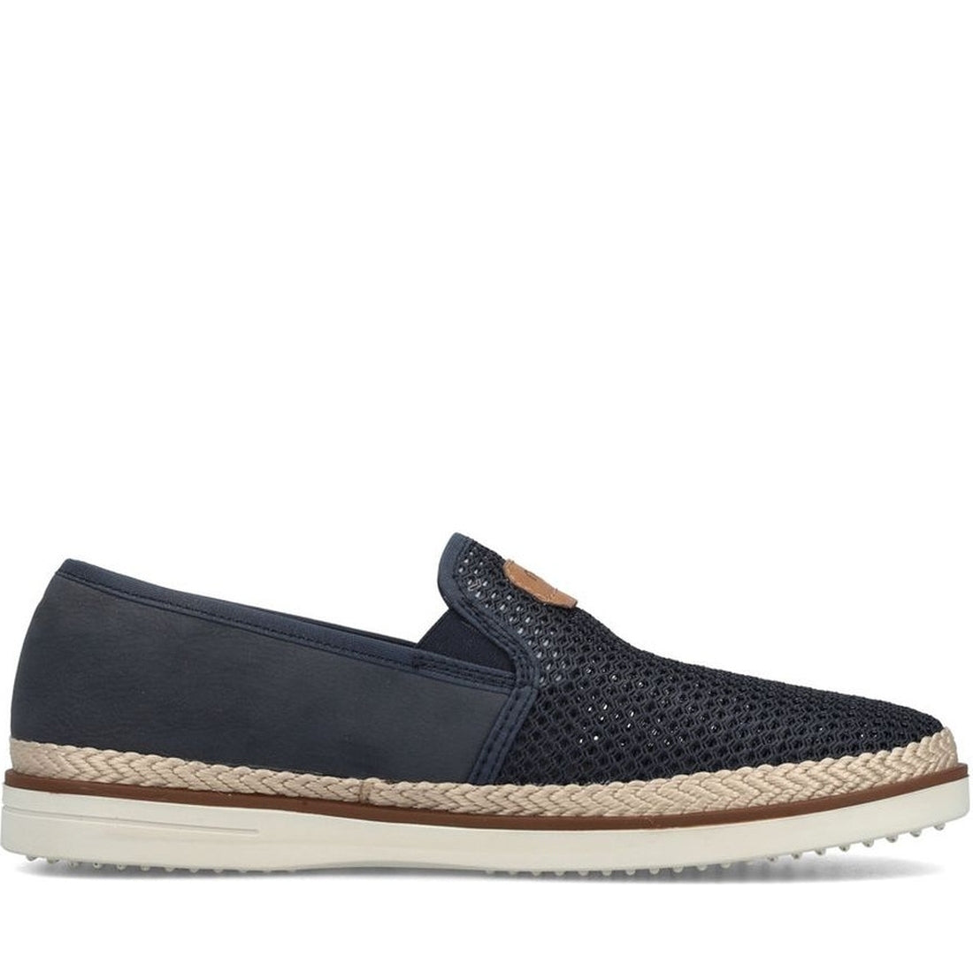 Rieker mens blue leisure trainers | Vilbury London