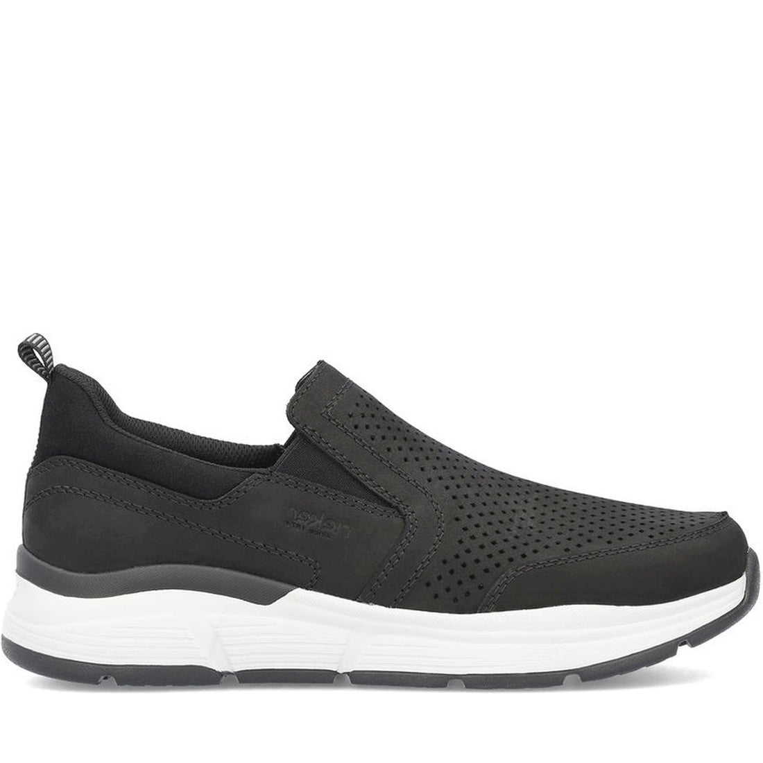 Rieker mens black leisure trainers | Vilbury London