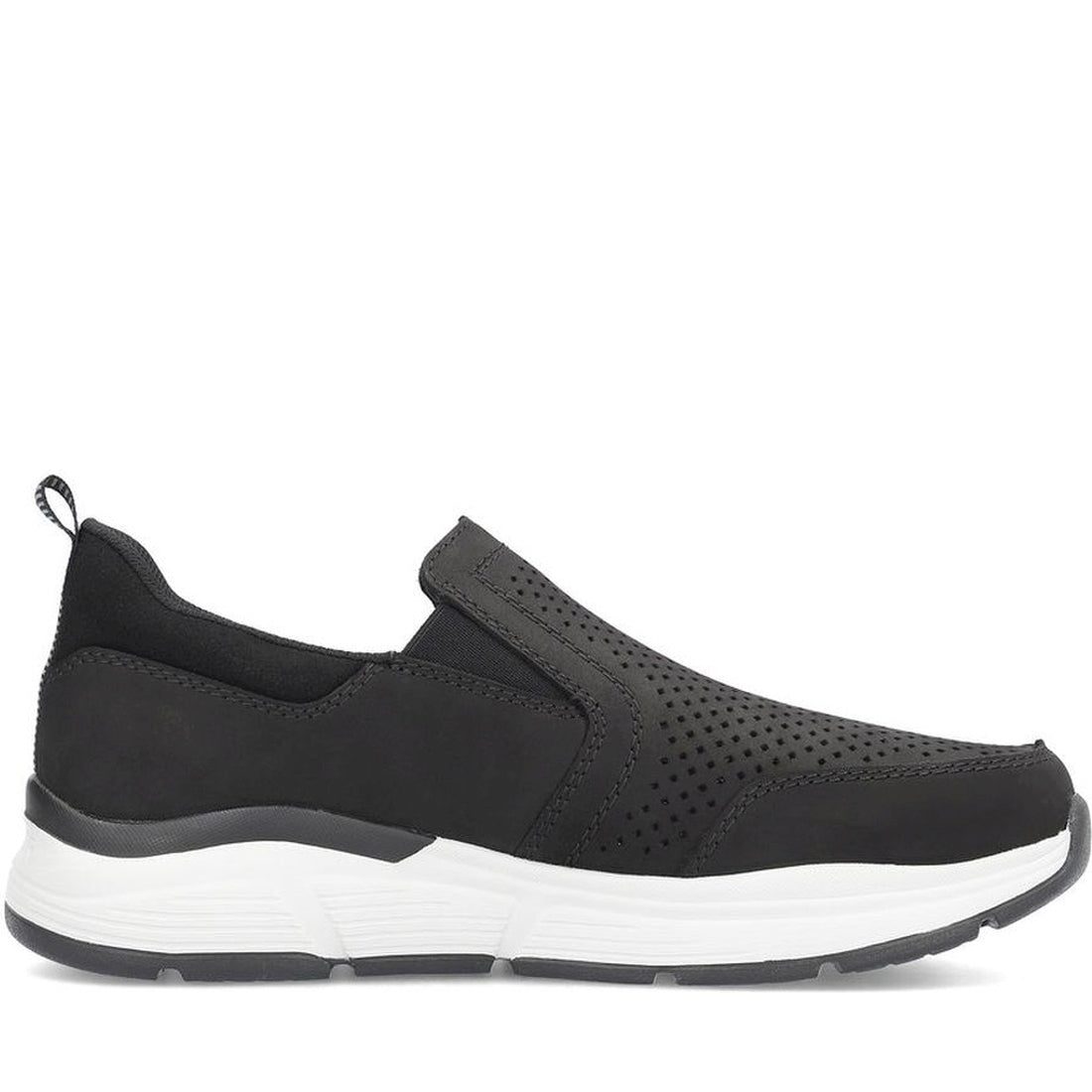 Rieker mens black leisure trainers | Vilbury London