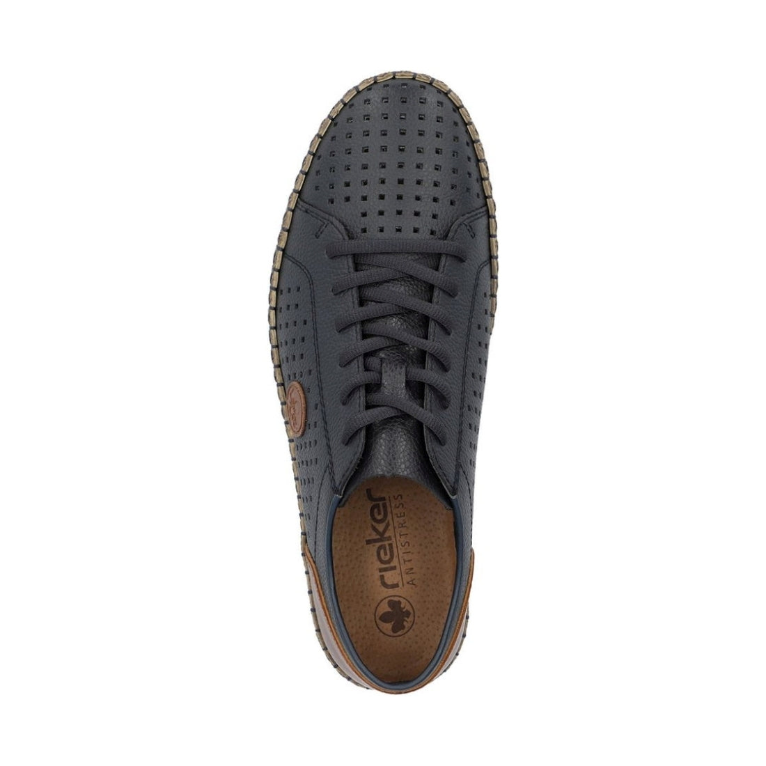 Rieker mens blue leisure trainers | Vilbury London