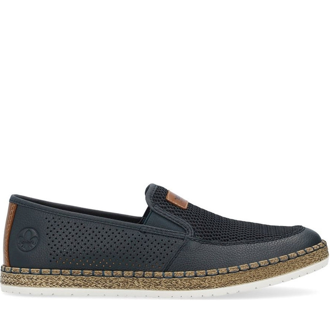 Rieker mens blue leisure trainers | Vilbury London