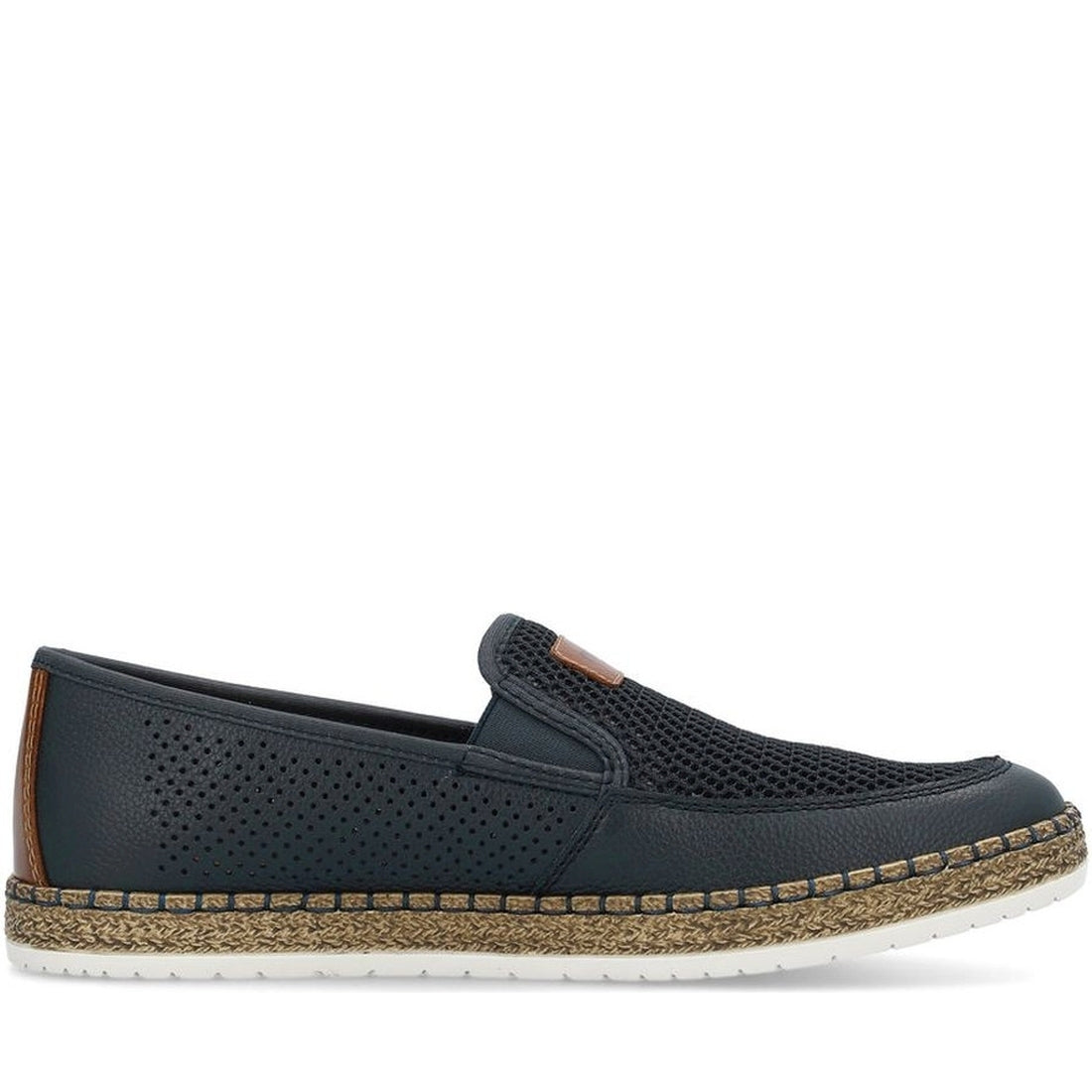 Rieker mens blue leisure trainers | Vilbury London