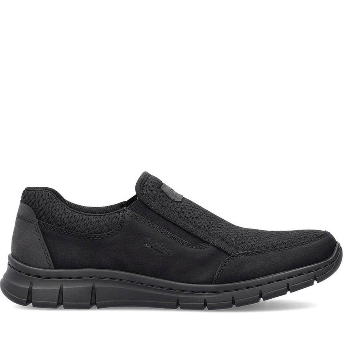 Rieker mens black leisure trainers | Vilbury London