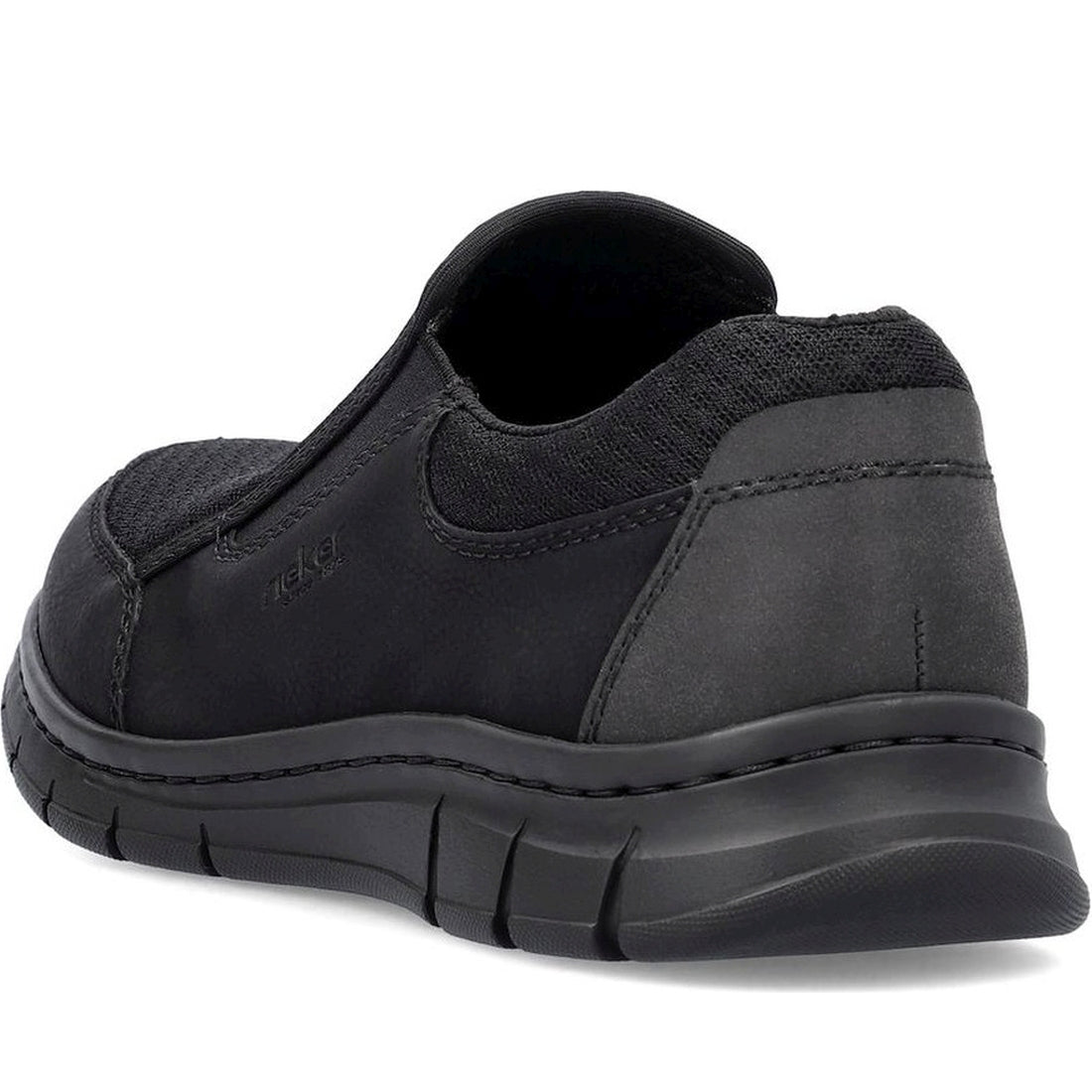 Rieker mens black leisure trainers | Vilbury London