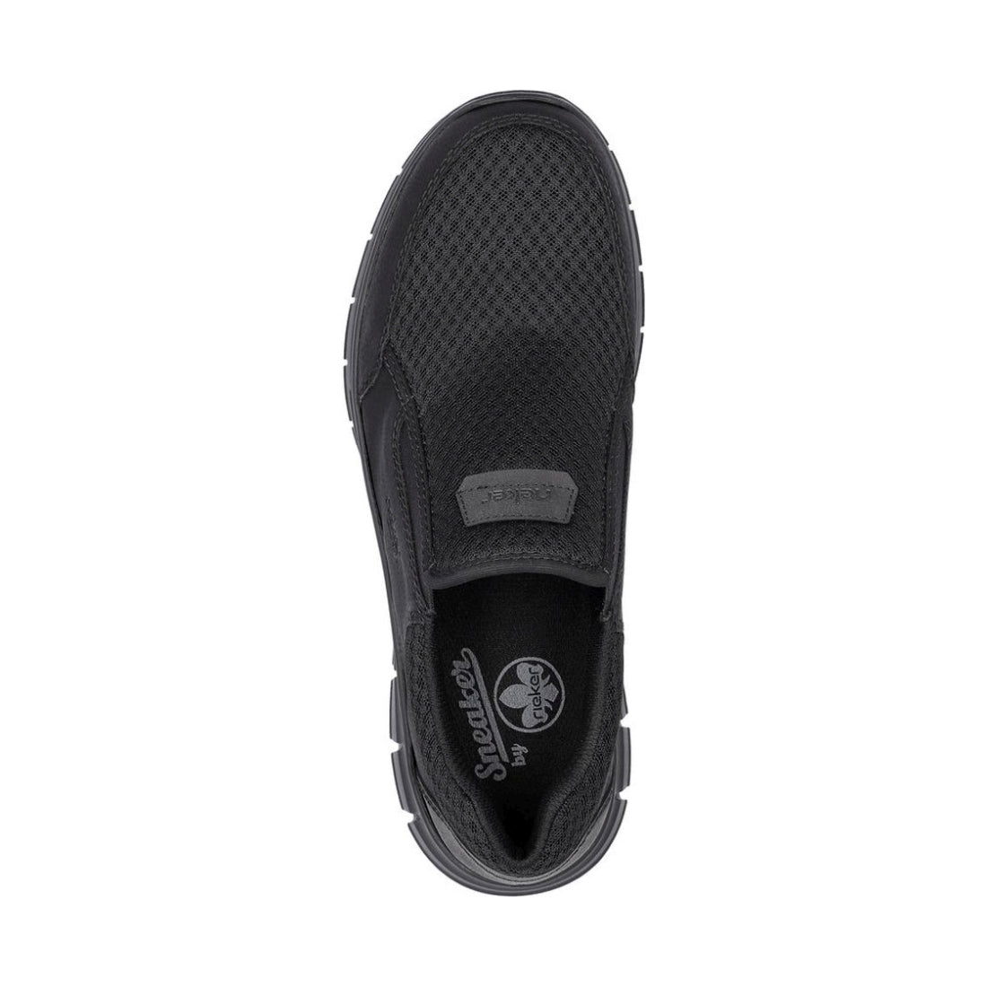 Rieker mens black leisure trainers | Vilbury London