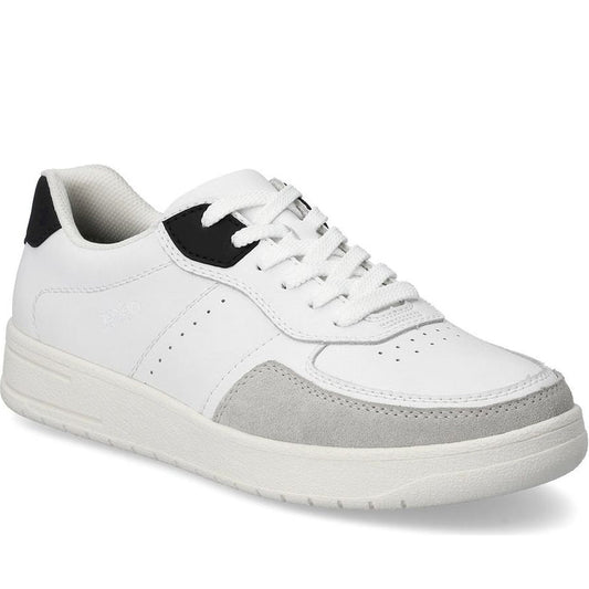 Rieker mens white leisure trainers | Vilbury London