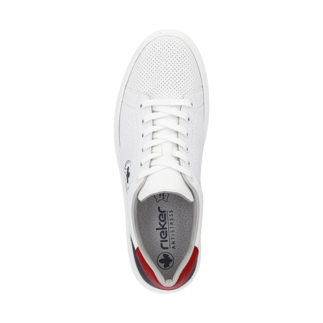 Rieker mens white leisure trainers | Vilbury London