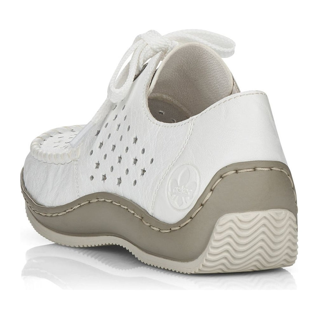 Rieker womens white leisure trainers | Vilbury London