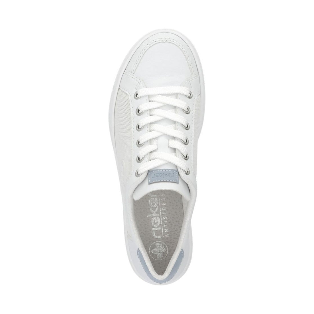 Rieker womens white leisure trainers | Vilbury London