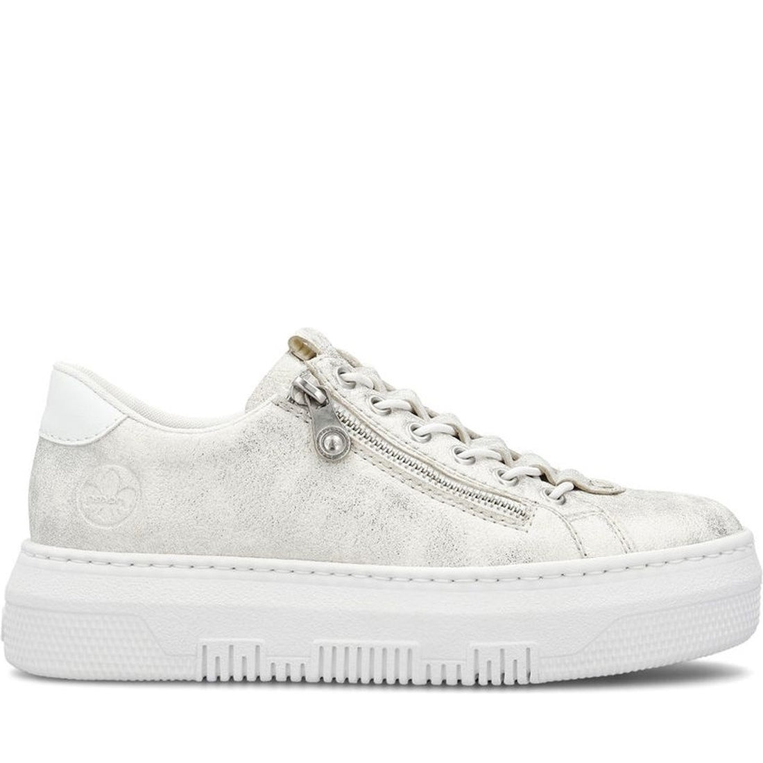 Rieker womens white leisure trainers | Vilbury London