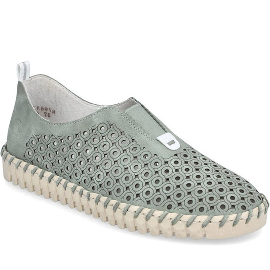 Rieker womens green leisure trainers | Vilbury London