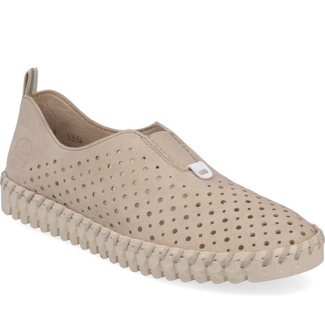 Rieker womens beige leisure trainers | Vilbury London