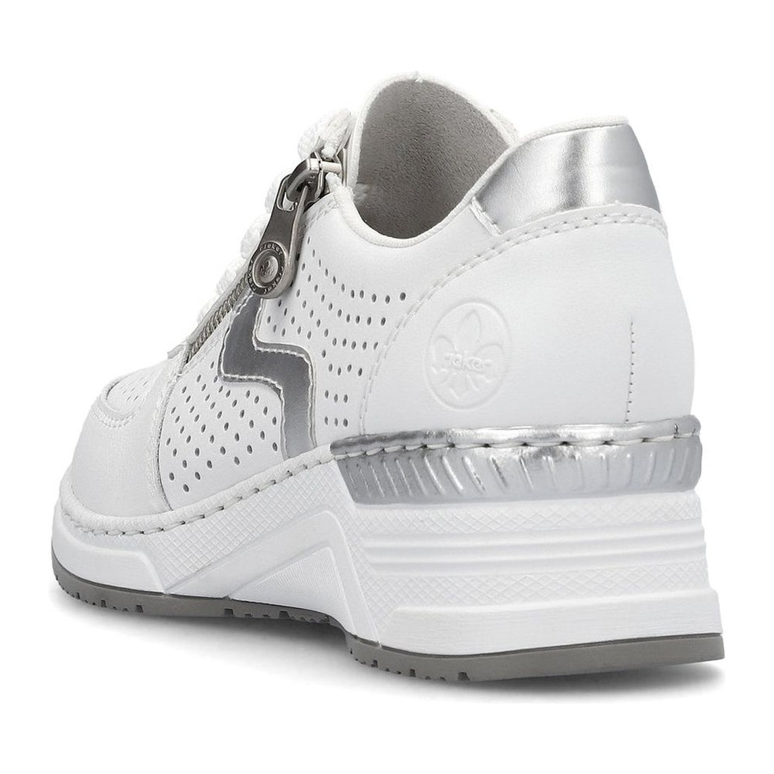 Rieker womens white leisure trainers | Vilbury London