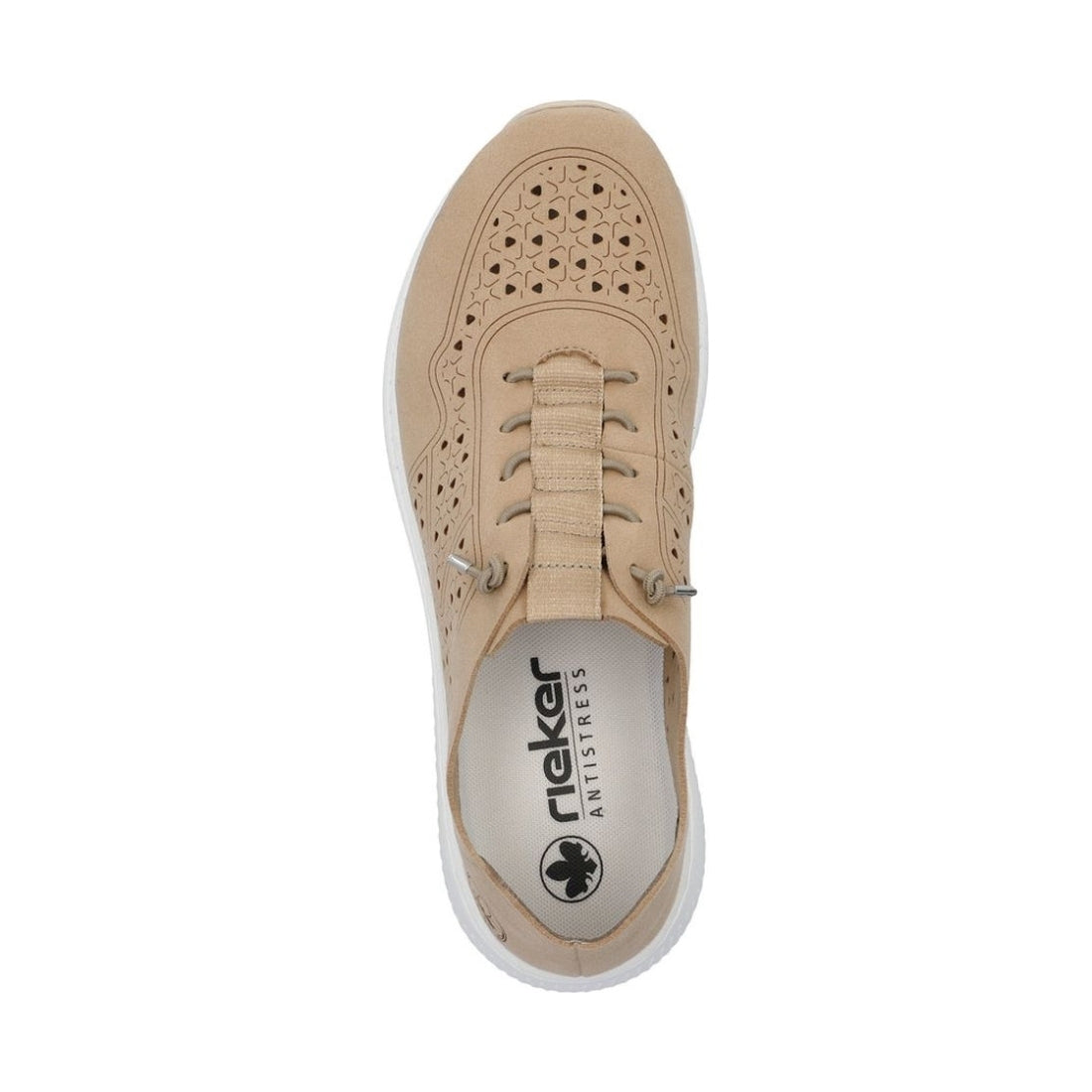 Rieker womens beige leisure trainers | Vilbury London