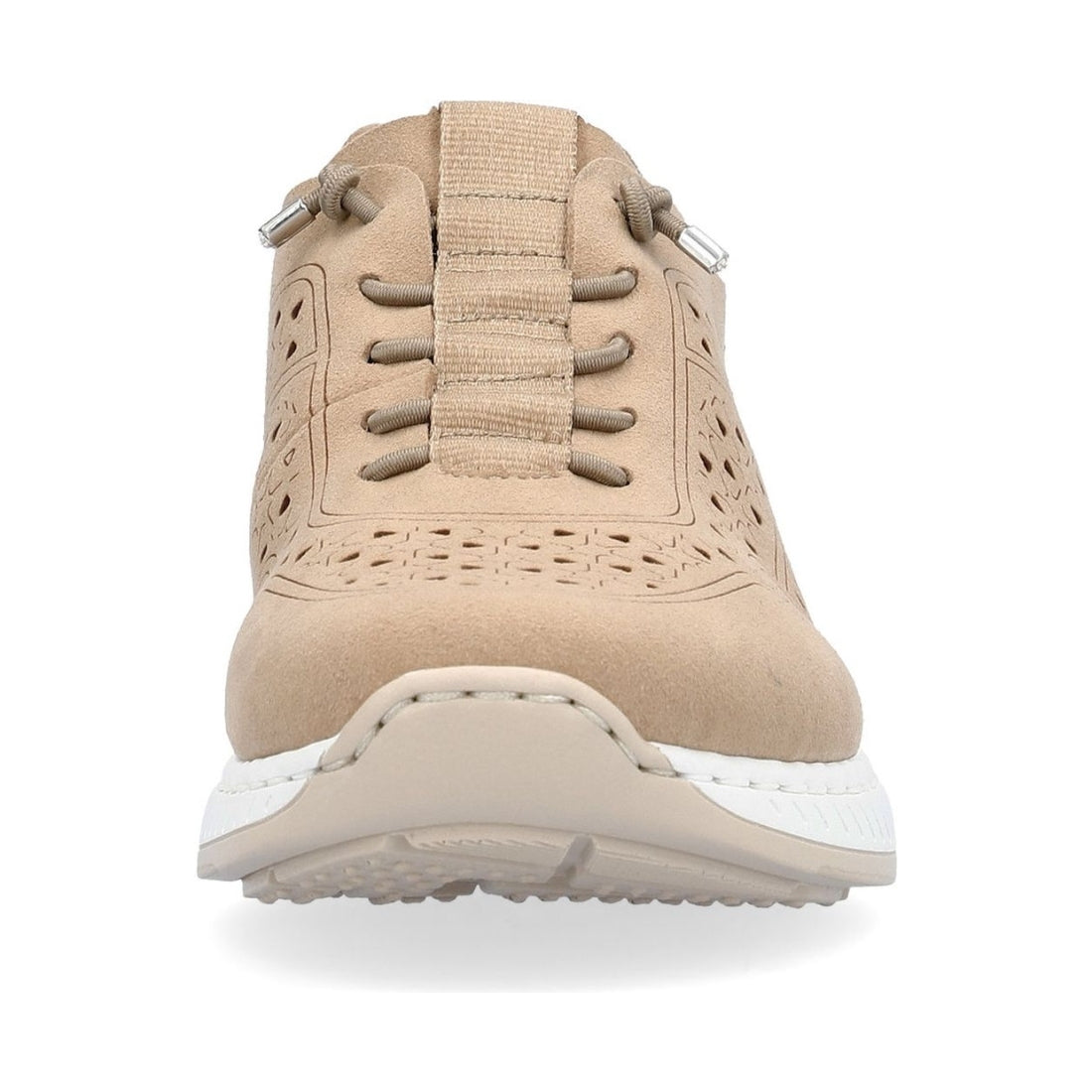 Rieker womens beige leisure trainers | Vilbury London