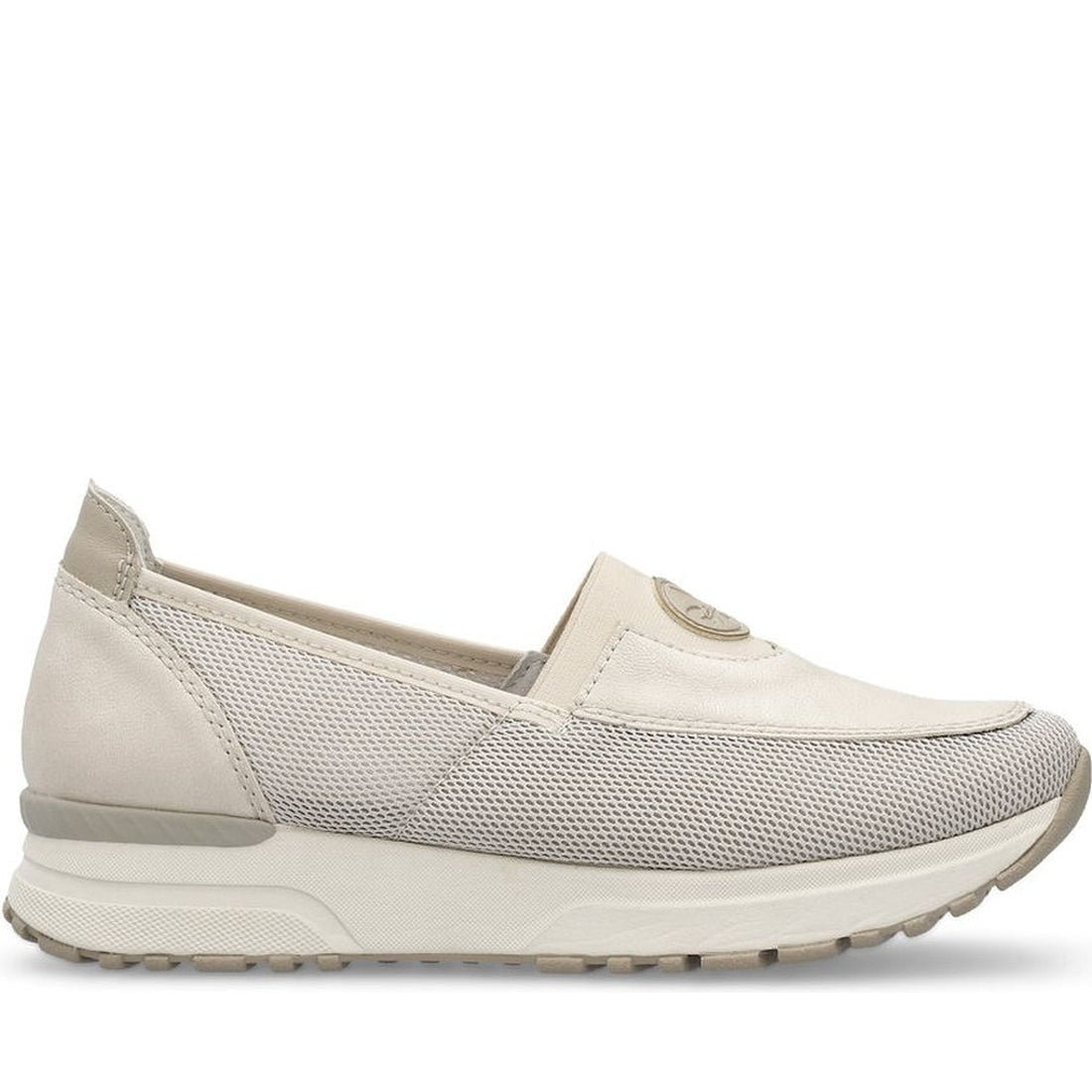 Rieker womens beige leisure trainers | Vilbury London