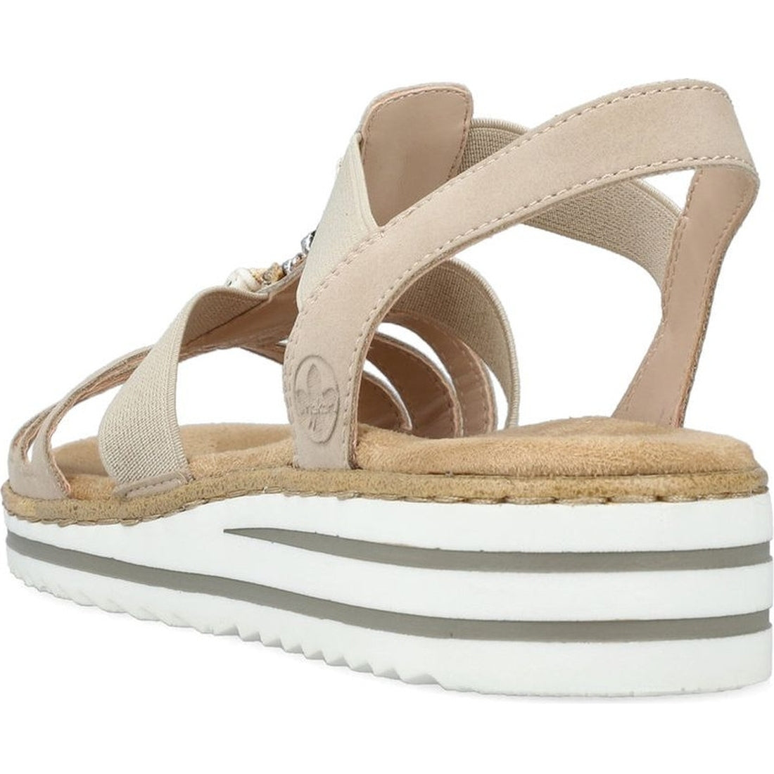 Rieker womens beige casual open sandals | Vilbury London