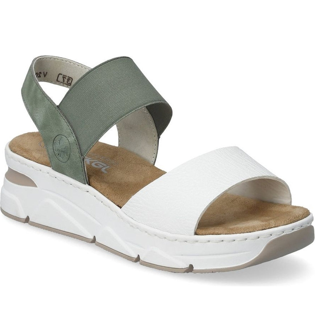 Rieker womens white casual open sandals | Vilbury London