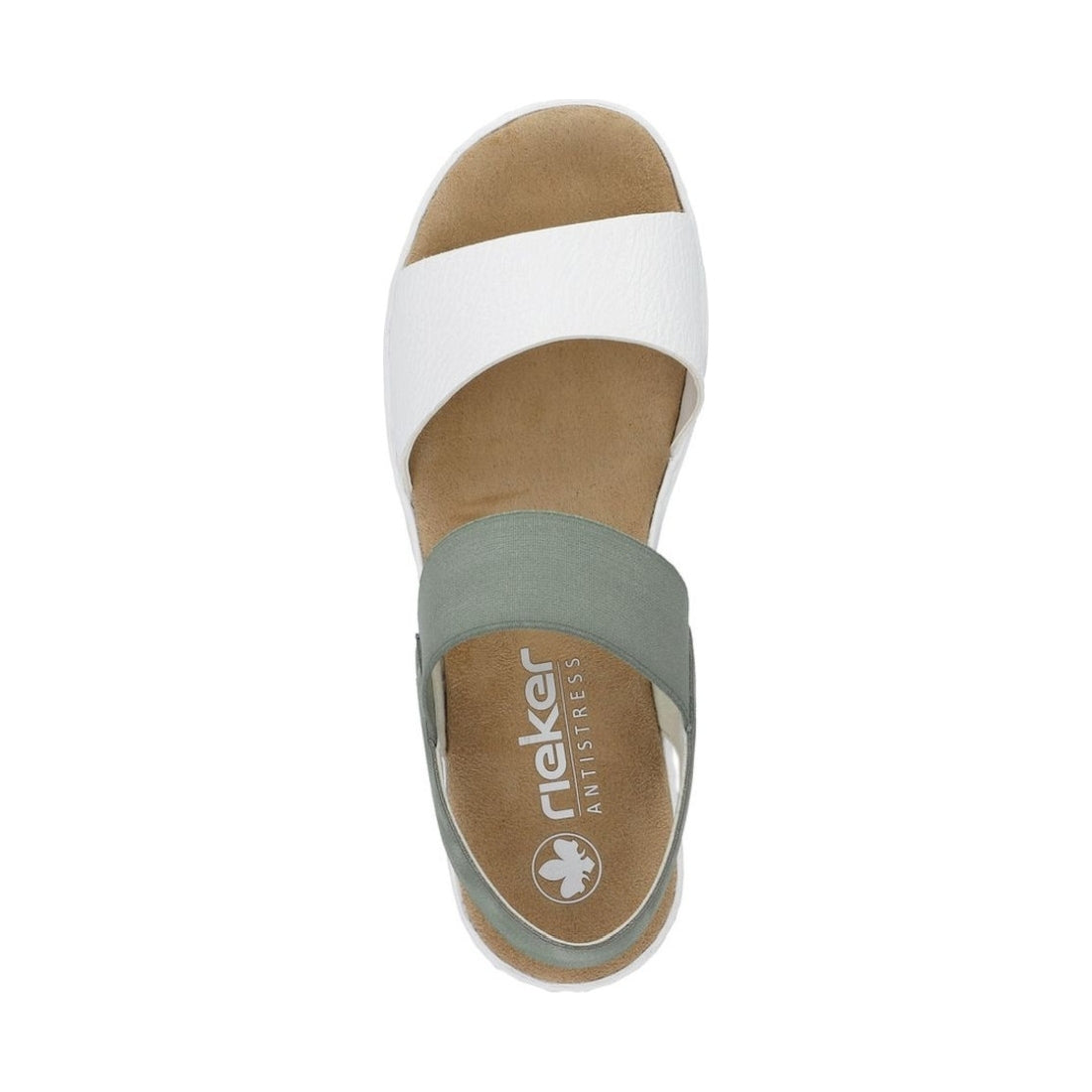 Rieker womens white casual open sandals | Vilbury London