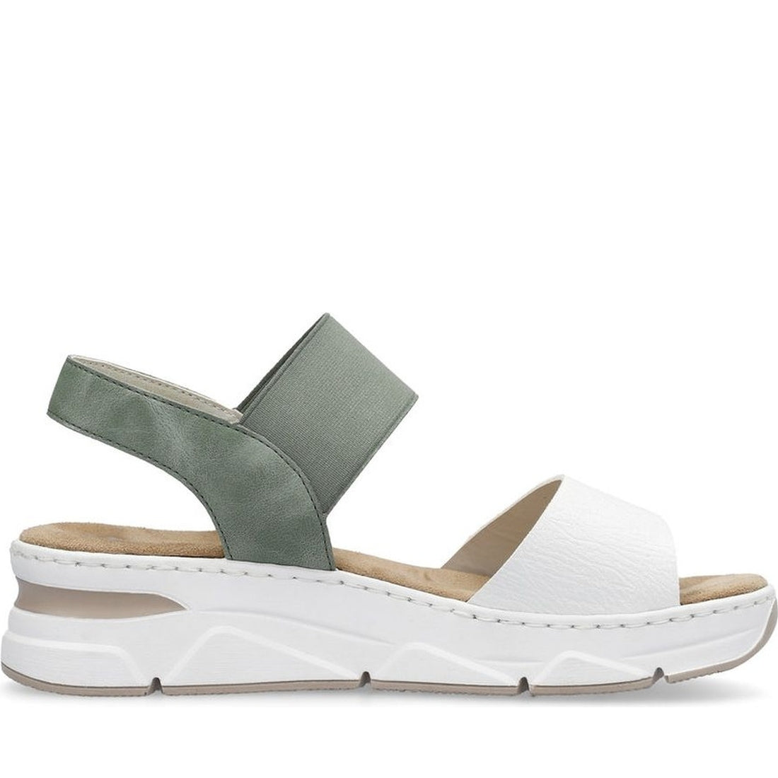 Rieker womens white casual open sandals | Vilbury London