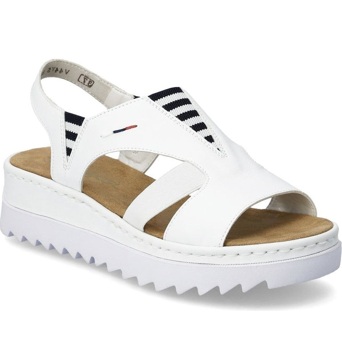 Rieker womens white casual open sandals | Vilbury London