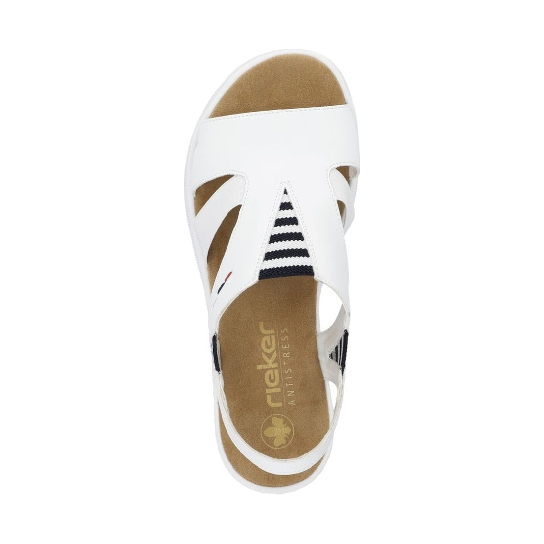 Rieker womens white casual open sandals | Vilbury London