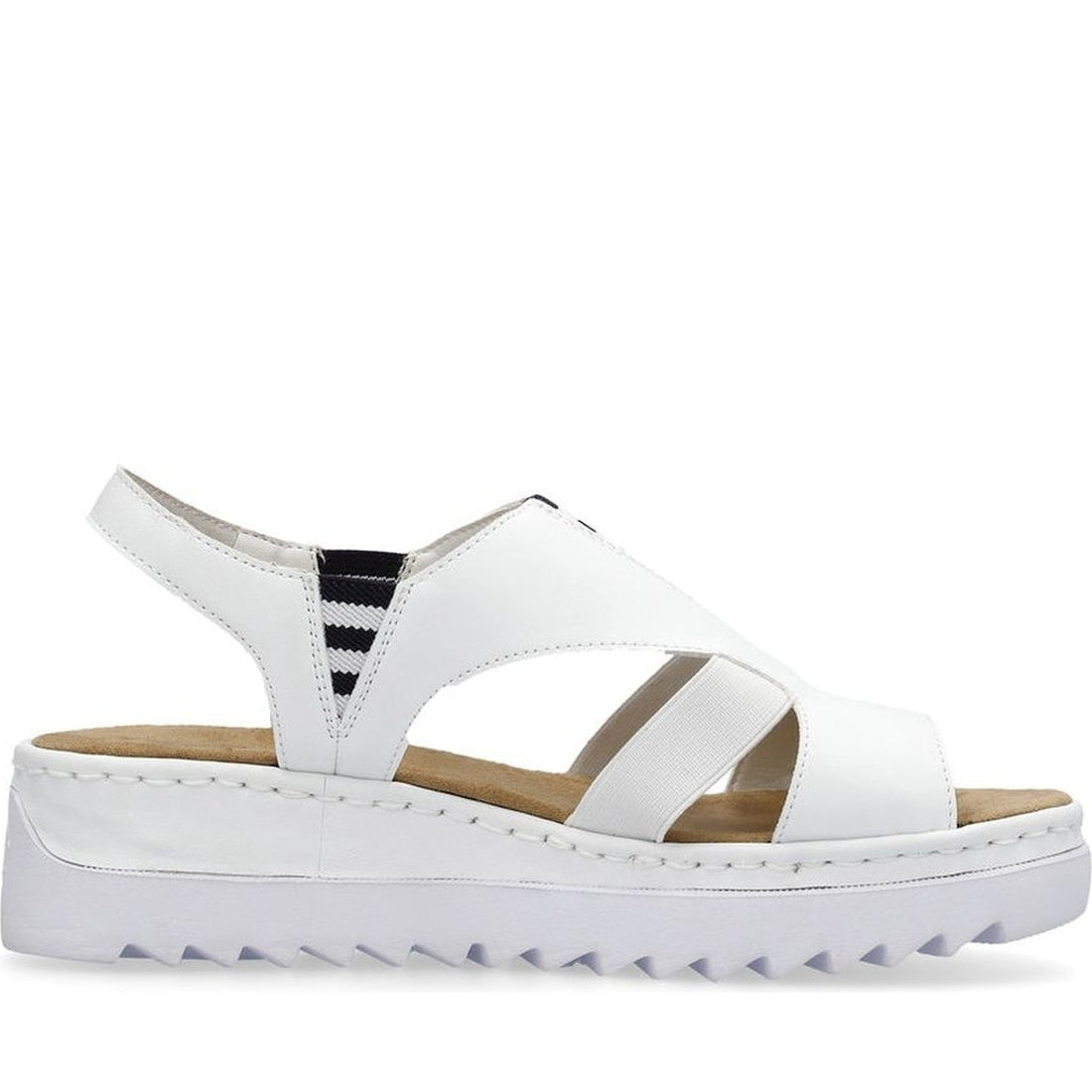 Rieker womens white casual open sandals | Vilbury London