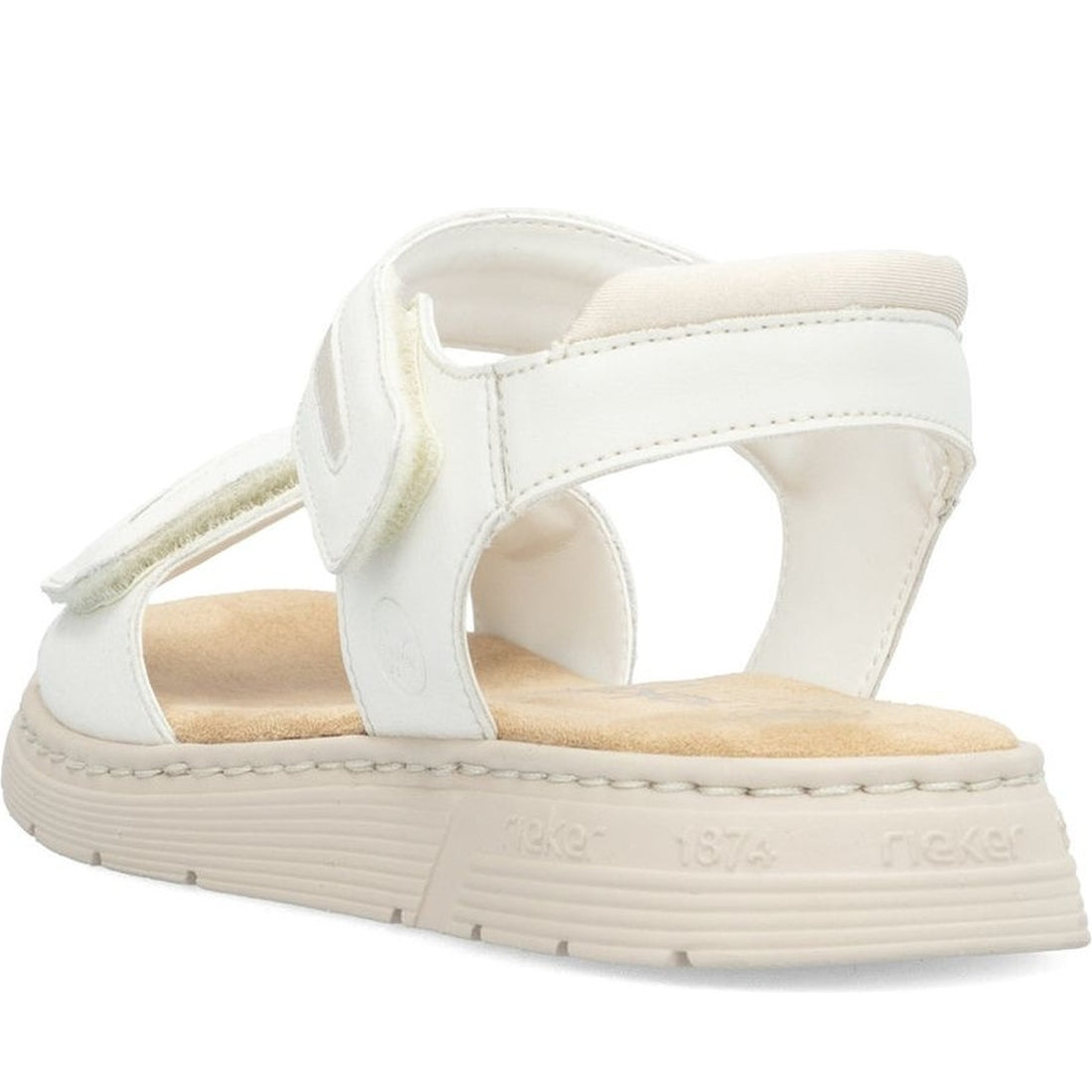 Rieker womens white casual open sandals | Vilbury London