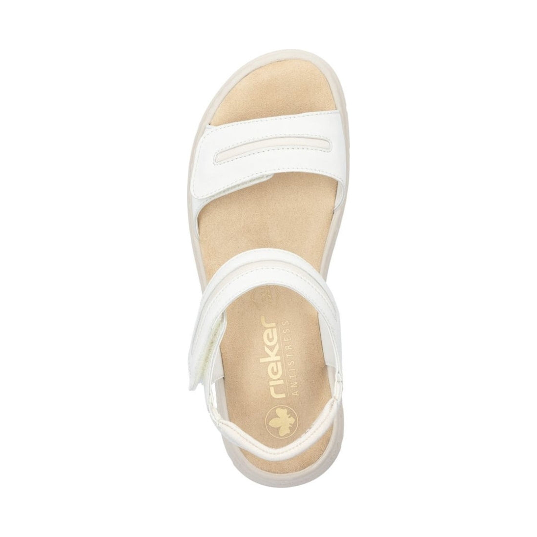 Rieker womens white casual open sandals | Vilbury London