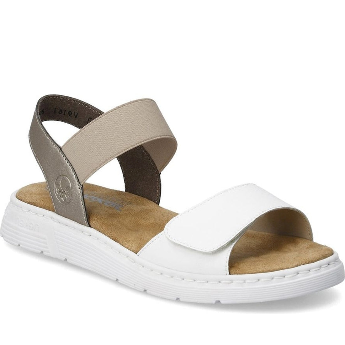 Rieker womens white casual open sandals | Vilbury London