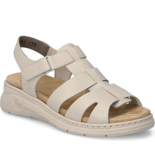 Rieker womens beige casual open sandals | Vilbury London