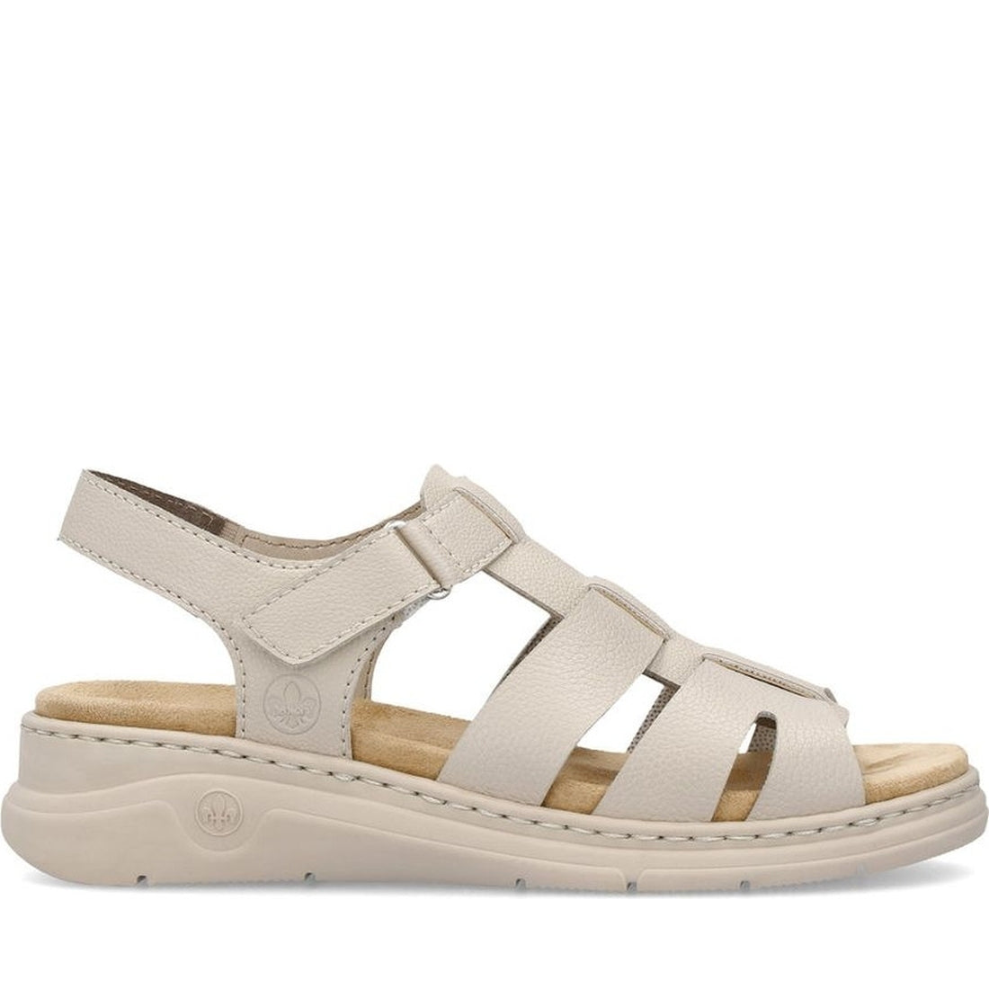 Rieker womens beige casual open sandals | Vilbury London