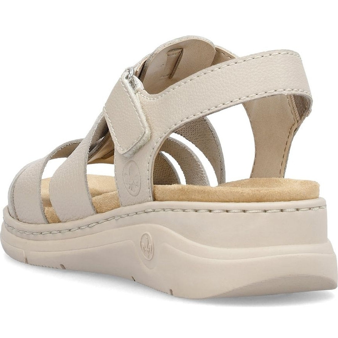 Rieker womens beige casual open sandals | Vilbury London