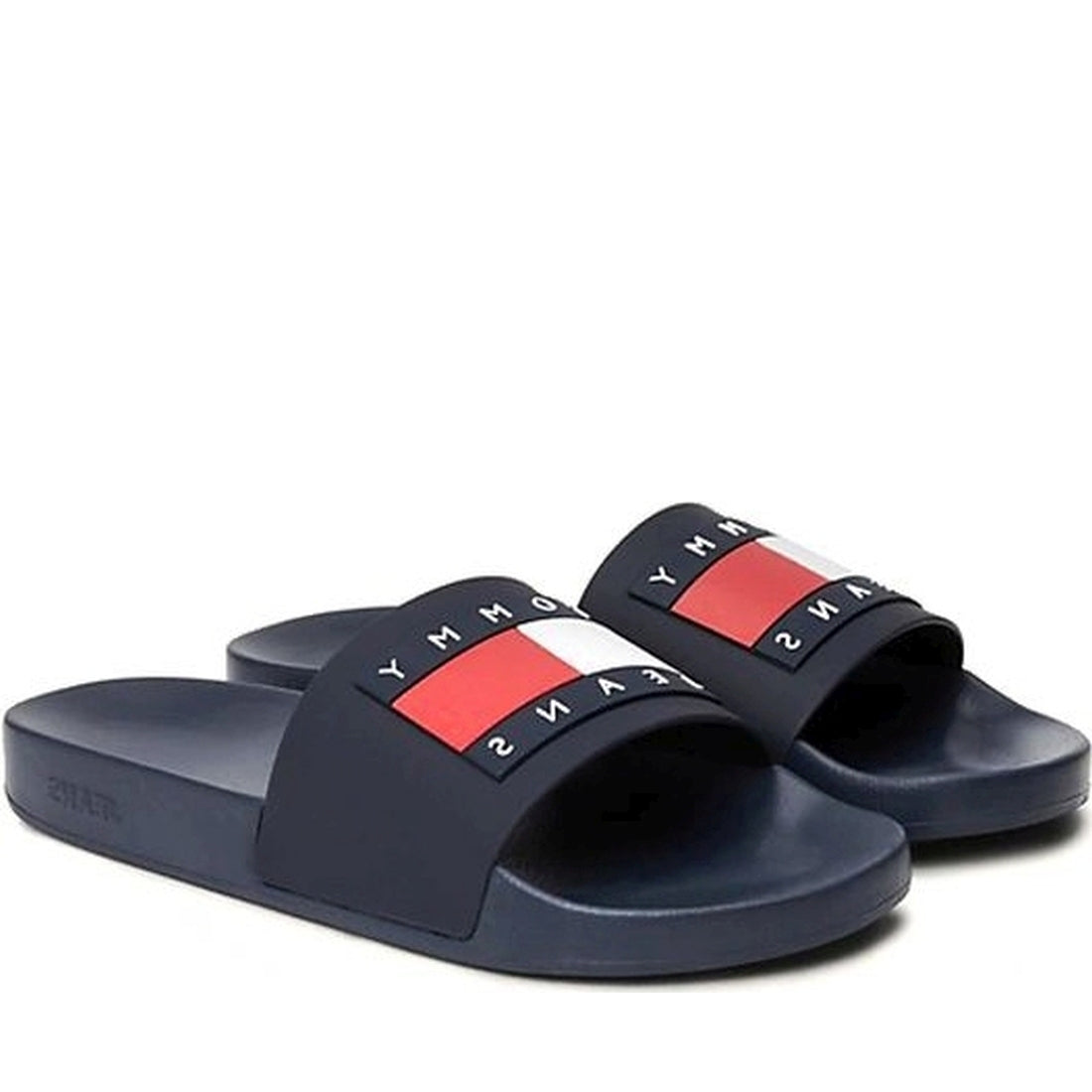 Tommy Jeans mens dark night navy casual open pool slide | Vilbury London