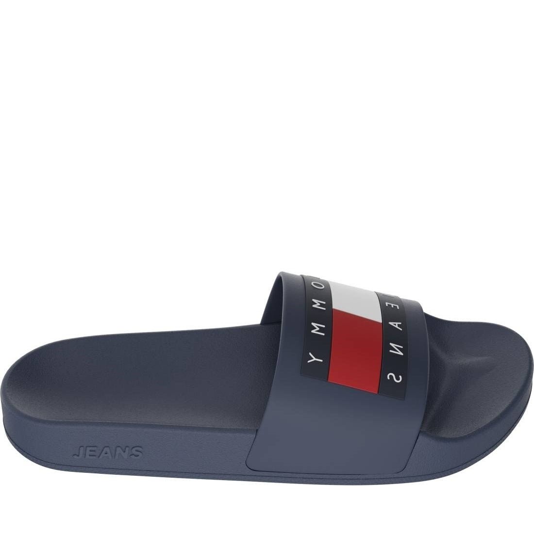 Tommy Jeans mens dark night navy casual open pool slide | Vilbury London