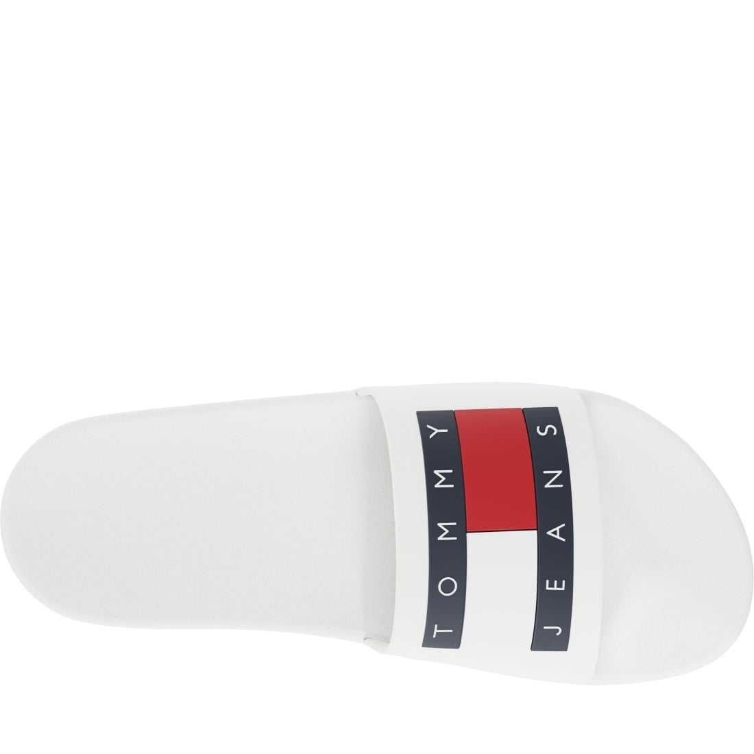 Tommy Jeans mens ecru casual open pool slide | Vilbury London