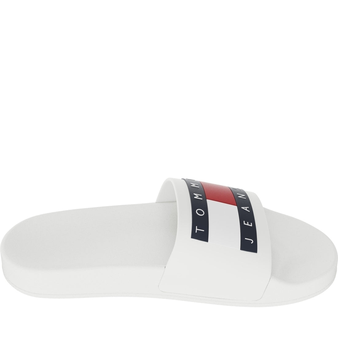 Tommy Jeans mens ecru casual open pool slide | Vilbury London