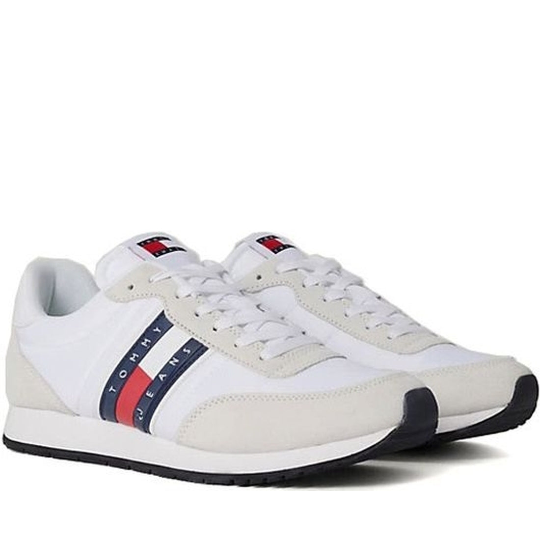 Tommy Jeans mens white runner casual leisure | Vilbury London