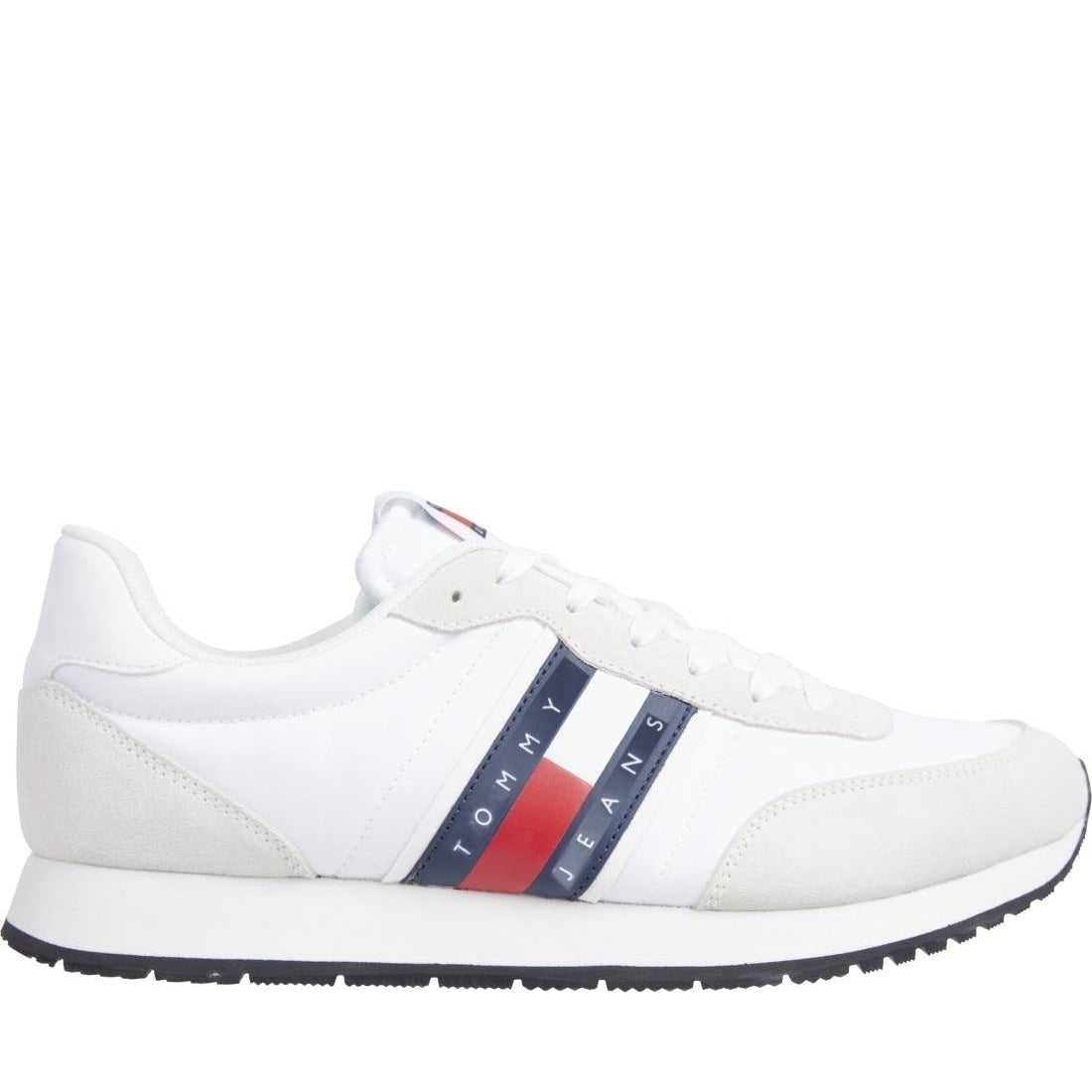 Tommy Jeans mens white runner casual leisure | Vilbury London