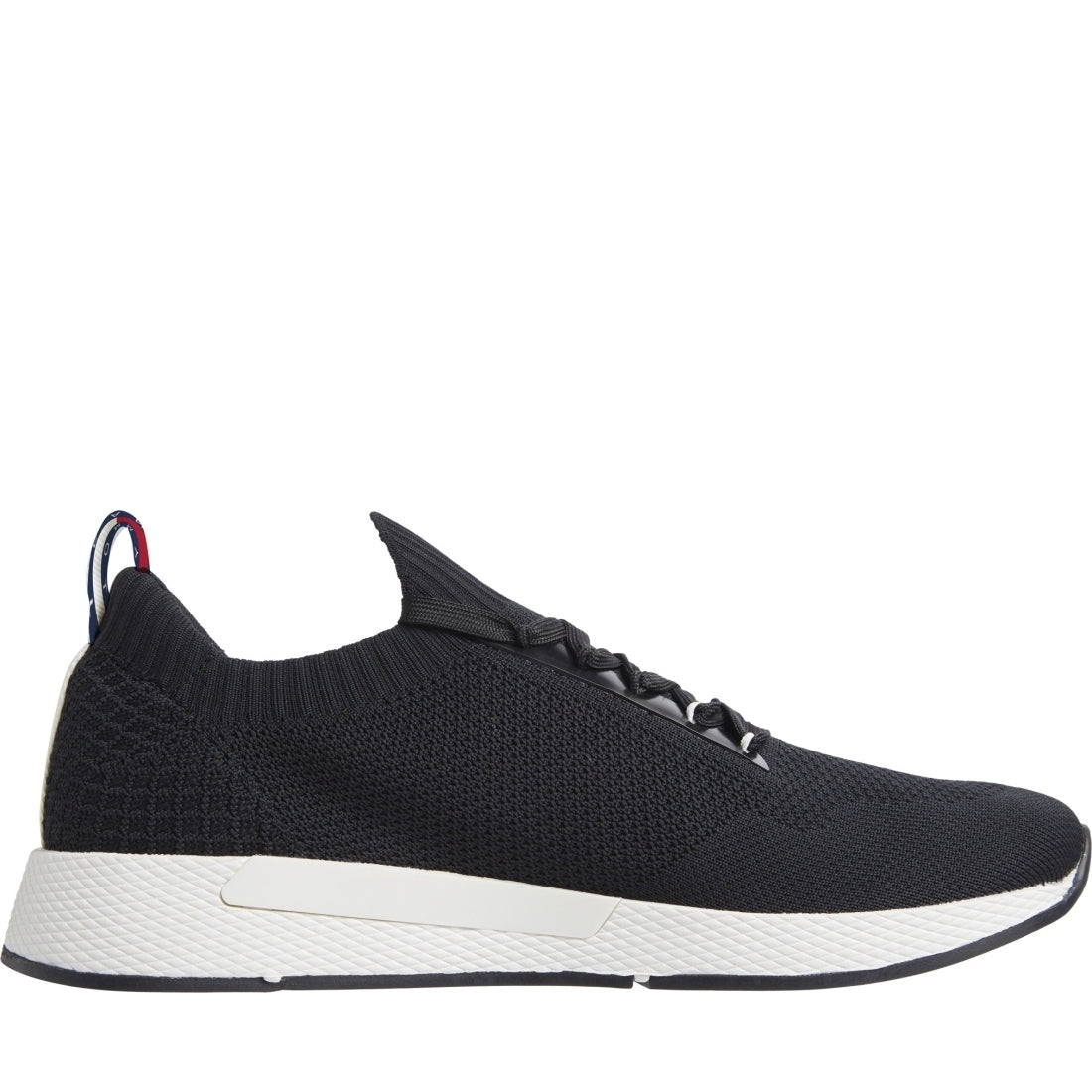 Tommy Jeans mens black elevated knitted leisure trainers | Vilbury London