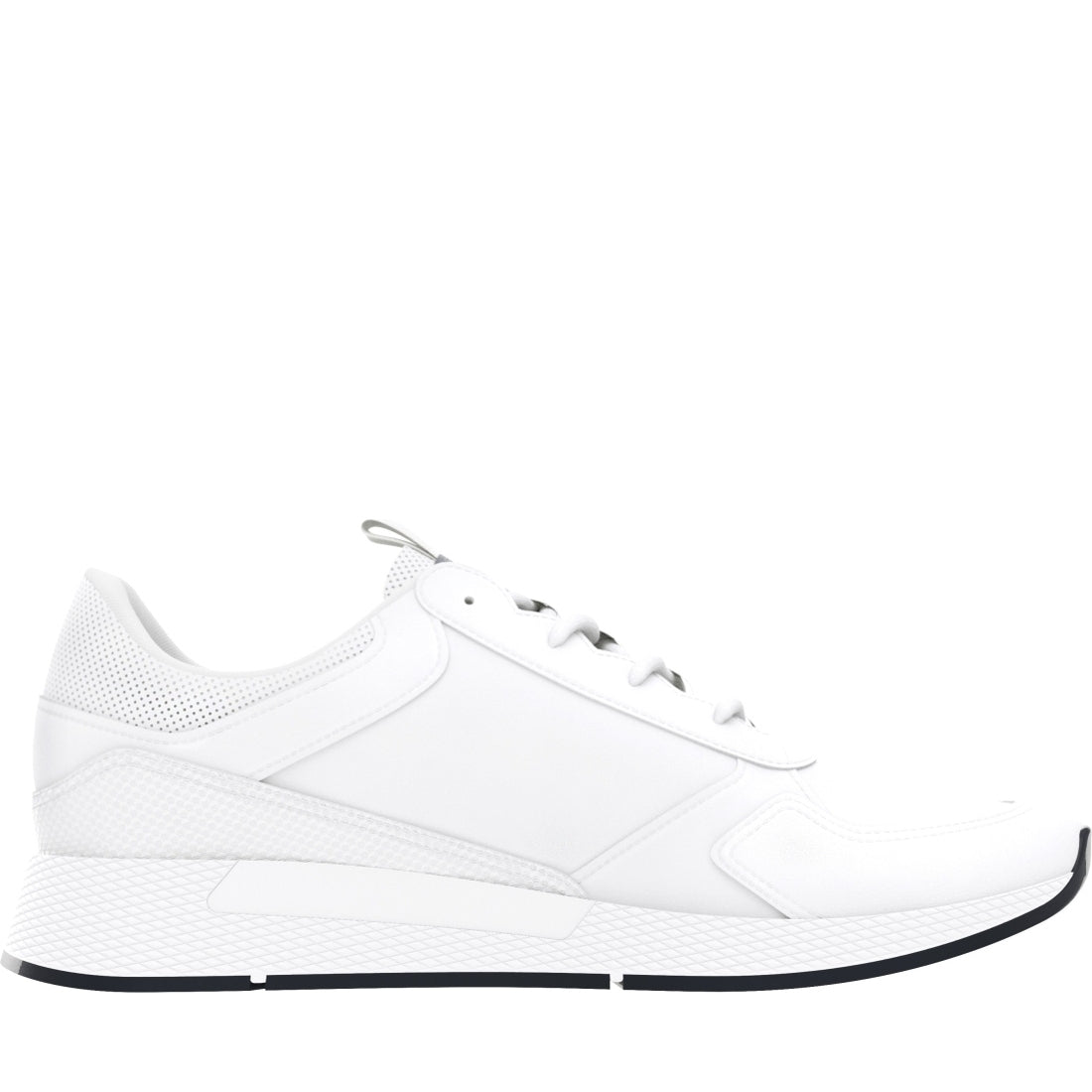 Tommy Jeans mens white flexi leisure trainers | Vilbury London