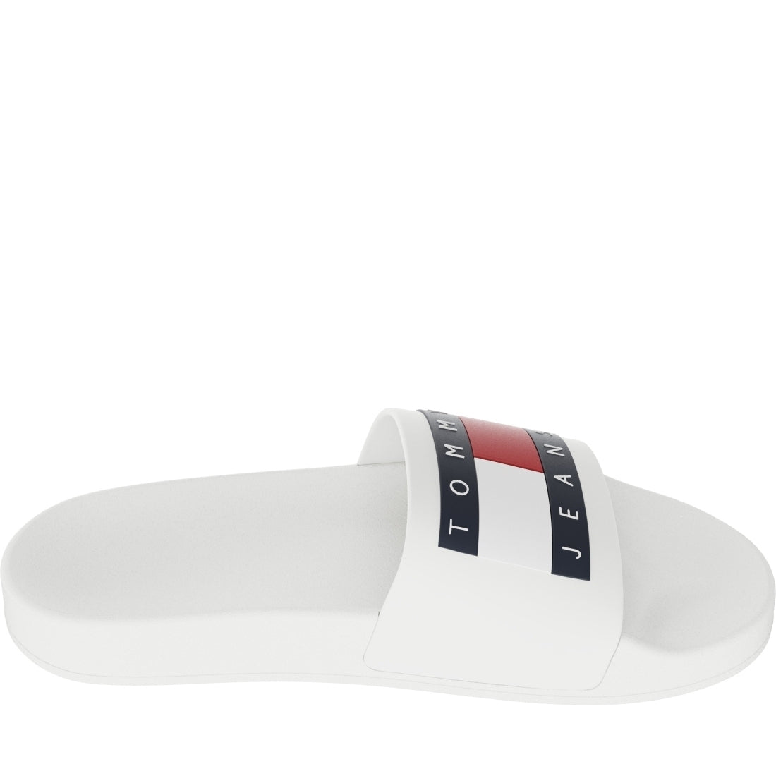 Tommy Jeans womens ecru flag pool slides | Vilbury London