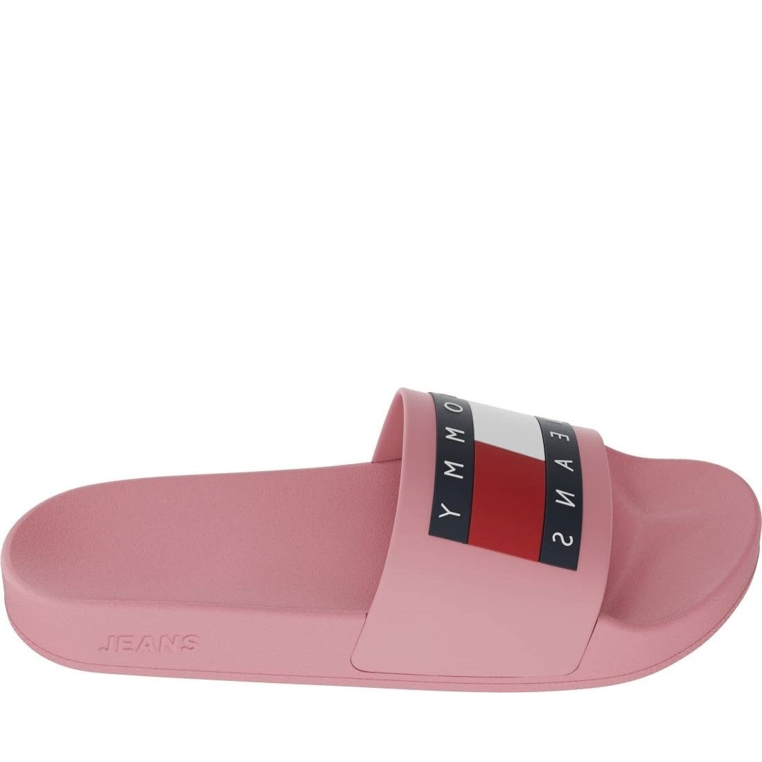 Tommy Jeans womens tickled pink flag pool slides | Vilbury London