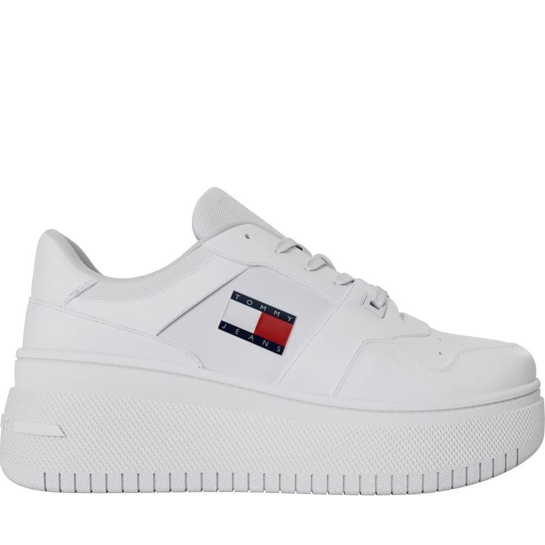 Tommy Jeans womens white retro basket flatform | Vilbury London