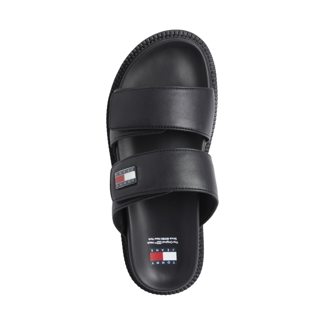 Tommy Jeans womens black puffed sandal | Vilbury London
